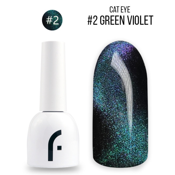 8ml, #2 cat eye green violet geelilakka